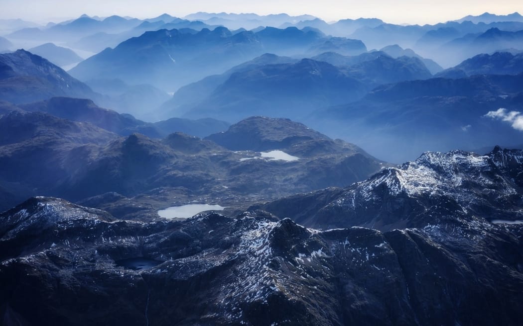 Shot of Fiordland taken during Earth Sciences New Zealand's end of year snowline survey.