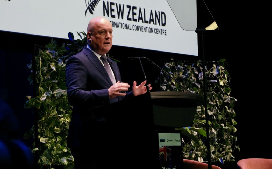 PM Christopher Luxon gives State of the Nation speech in Auckland on 19 January.