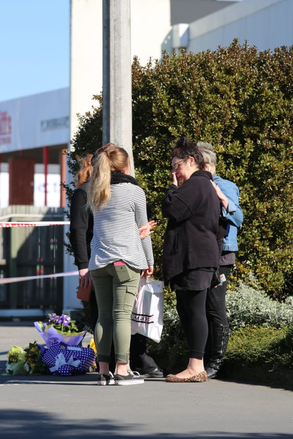 Friends and family of the deceased gathered in Ashburton this morning.