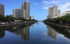 Honolulu, capital of US state of Hawaii.