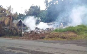 Police barracks burnt down in Alotau.