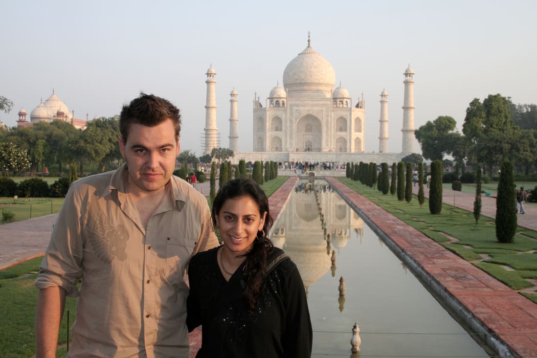Rhian and Raashi in India