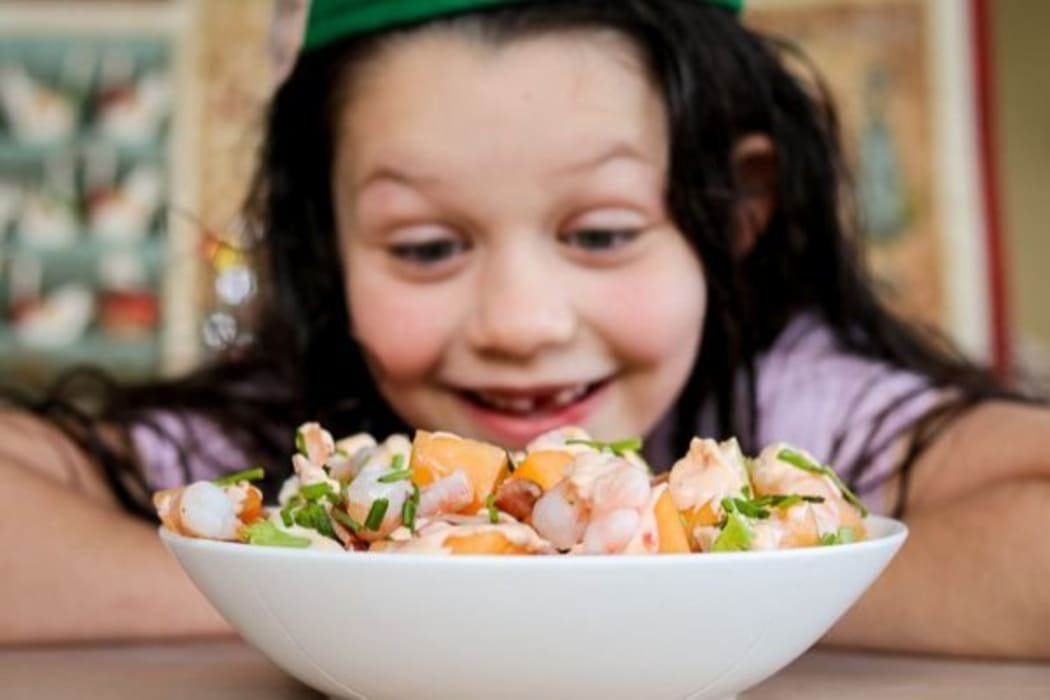 April and the infamous prawn salad (Mike Williams)