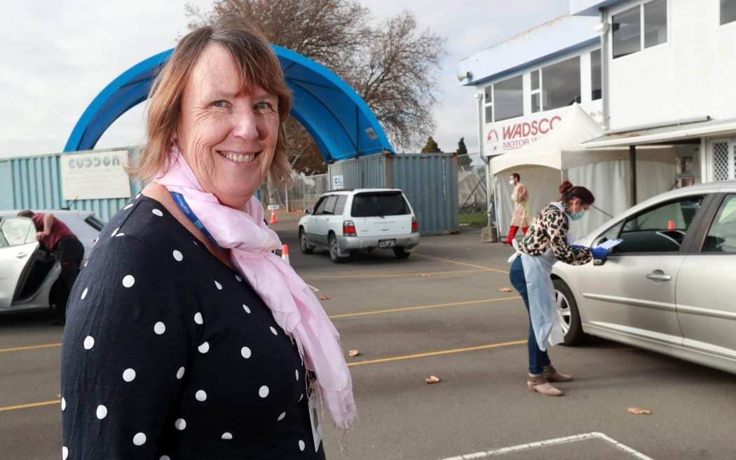Marlborough Primary Health Organisation chief executive Beth Tester at Covid testing at Horton Park in 2020.