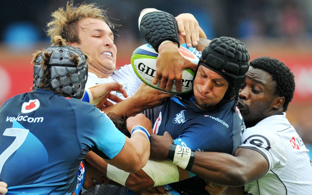 The Super Rugby side the Sharks in action against the Bulls.