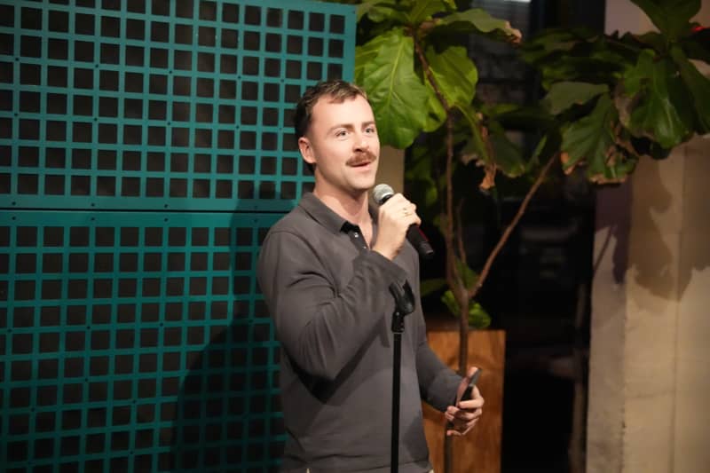 Ciaran Gaffney at a Seanchoíche in New York.