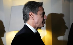 US Secretary of State Antony Blinken arrives for a meeting at the Munich Security Conference (MSC) in Munich, southern Germany, on February 18, 2023. (Photo by Petr David Josek / POOL / AFP)