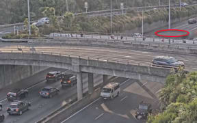 The motorway, with a section blurred out.