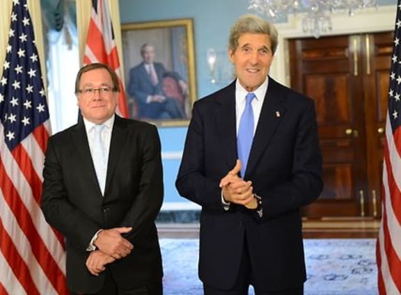 Murray McCully and John Kerry met in Washington.