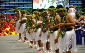 Young boys from Auckland region performing their Fatele.