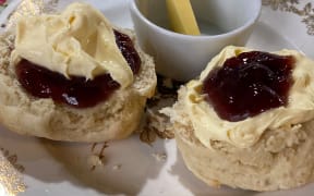 Scones at The Old Town Hall Café & Tea Room, Urenui.