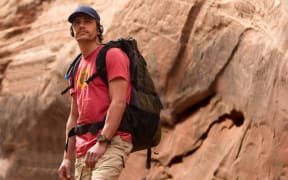 James Franco as Aron Ralston in “127 Hours.”