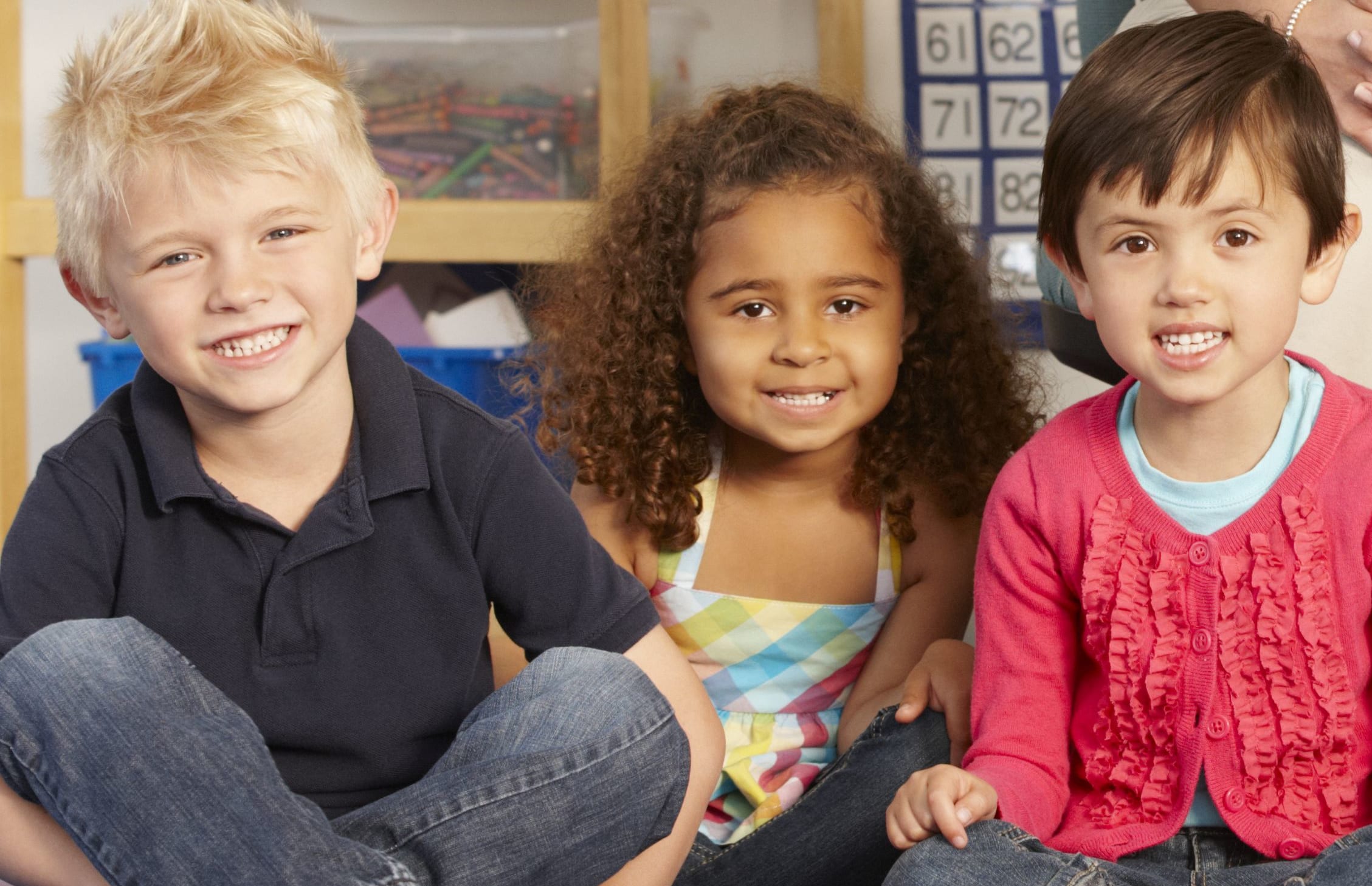 three school children