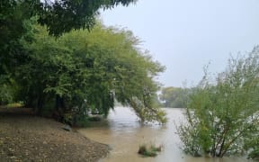 Flooding at Spring Creek on 12 April 2024. After the Wairau River peaked, the Marlborough Civil Defence withdrew an evacuation notice for around 70 households. The Wairau River from the Ferry Road Bridge.