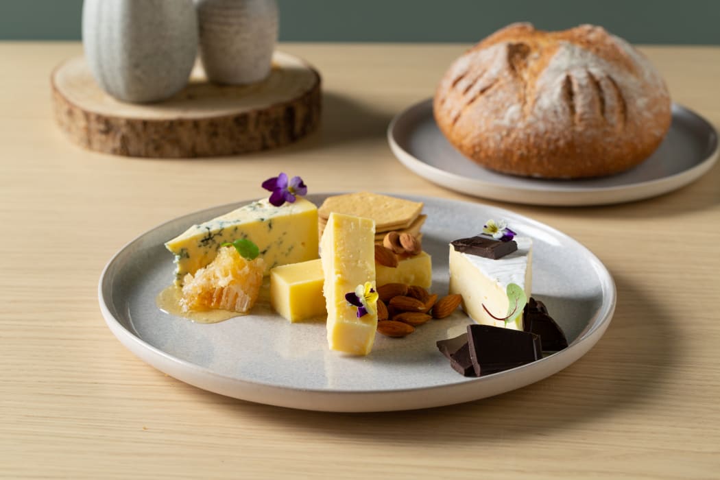Cheese platter served at NZ's Tiaki restaurant at the Dubai expo