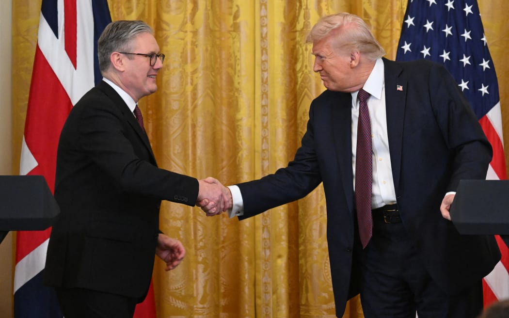British Prime Minister Keir Starmer (L) and US President Donald Trump in February, 2025.