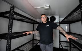 David Letele at Buttabean Motivation's food bank in Wiri.