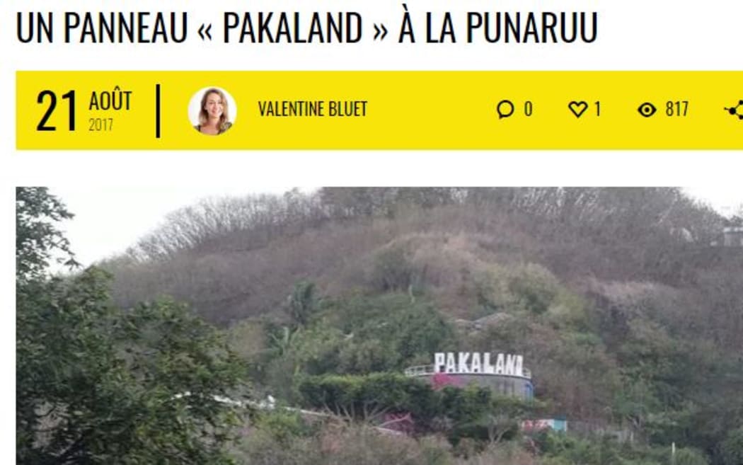 Sign startles Tahiti