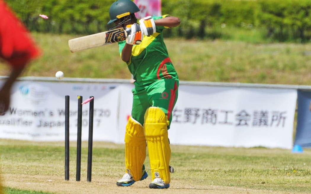 One of Ravina Oa's four wickets
