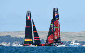 Emirates Team New Zealand v Luna Rossa Prada Pirelli. Race 5, Day 3 of the America's Cup presented by Prada. Auckland, New Zealand, Saturday the 13th of March 2021. Â© Copyright photo: Chris Cameron / www.photosport.nz