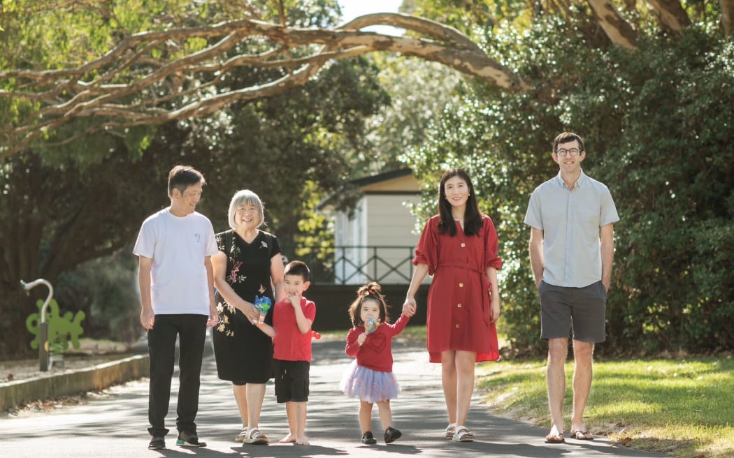 Chinese family celebrate Lunar New Year