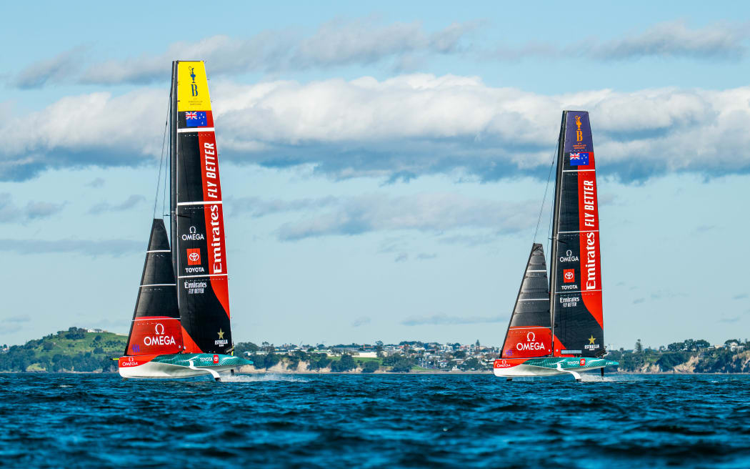 America’s Cup Team New Zealand AC40 boats in Auckland
