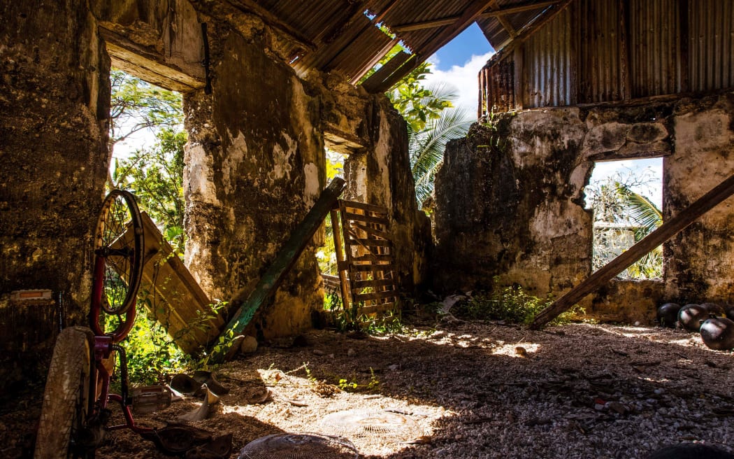 An abandoned home on Mangaia, Cook Islands