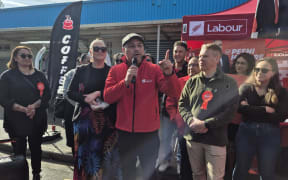 Tāmaki Makaurau candidate Peeni Henare campaigning at Otara Market
