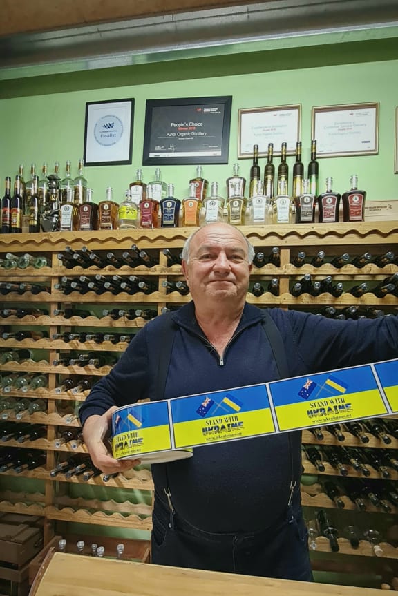Oleksandr Kirichuk in his distillery at Puhoi