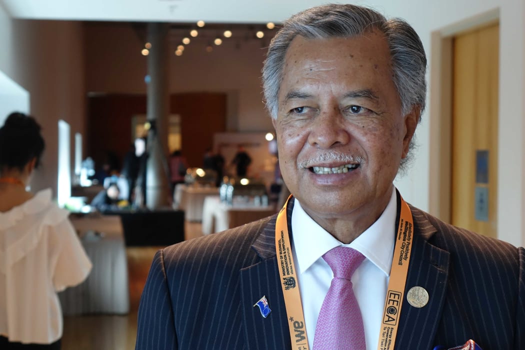 Cook Islands Prime Minister, Henry Puna, at the Asia Pacific Energy Leaders' Summit, 1 November 2018, Te Papa, Wellington.