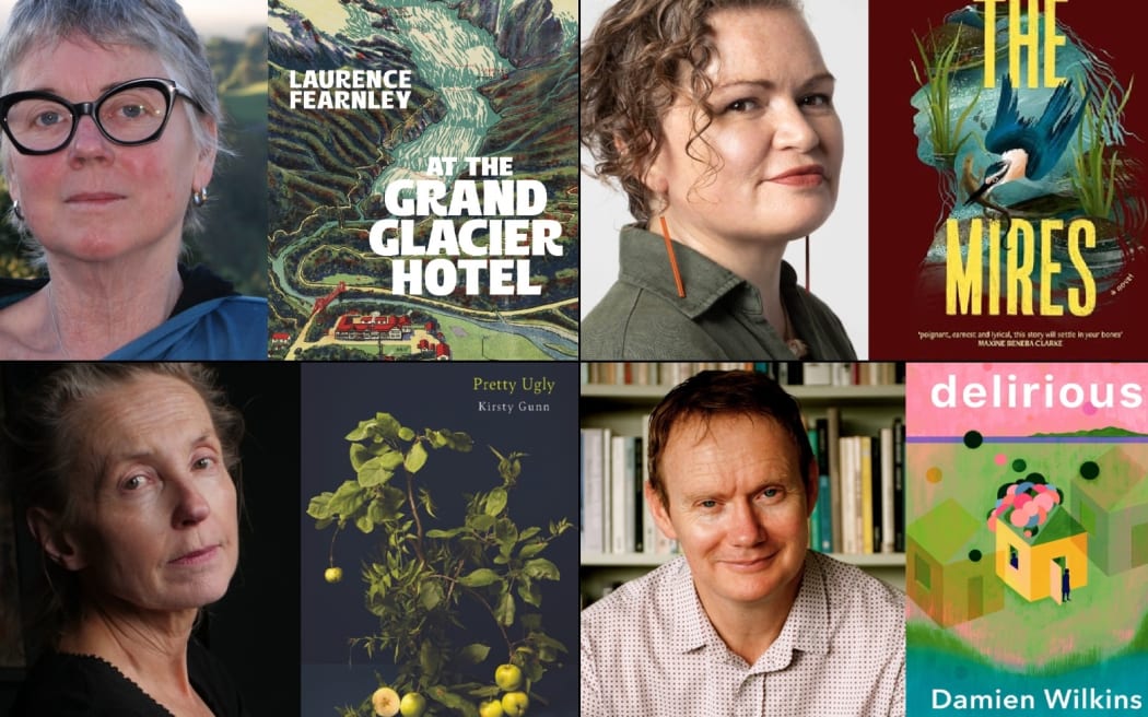 Ockham award finalists, (clockwise from top left) Laurence Fearnley, Tina Makereti, Damien Wilkins and Kirsty Gunn.