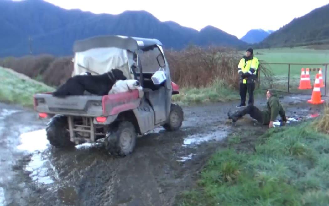 A man protesting the use of 1080 was hit by a quad bike