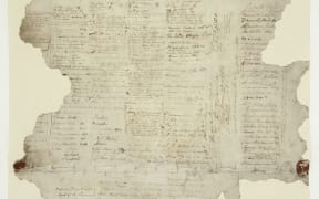 The 'Waitangi Sheet' of the 1840 Treaty of Waitangi, which is made up of nine documents.