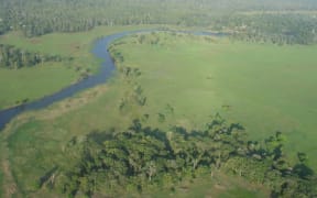 This 24 September 2007 photo taken near Bensbach airfield in Papua New Guinea shows a landscape in the TransFly Eco Region that spans the border of Indonesia and PNG on the south of New Guinea island.
