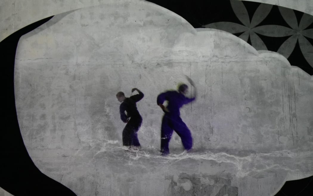 Good Company Arts' Pōtaka Nautilus - facade projection, Christchurch Arts Centre Cloisters Studio