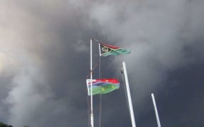Having settled in October, allowing the residents of Ambae to return, Manaro Voui stirred to life again in March. This picture, taken on 29 March, shows the smoke billowing across the island.