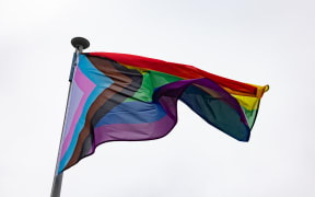 LGBTQI flags fly outside Parliament on  International Day Against Homophobia, Biphobia, Transphobia and discrimination against Intersex people