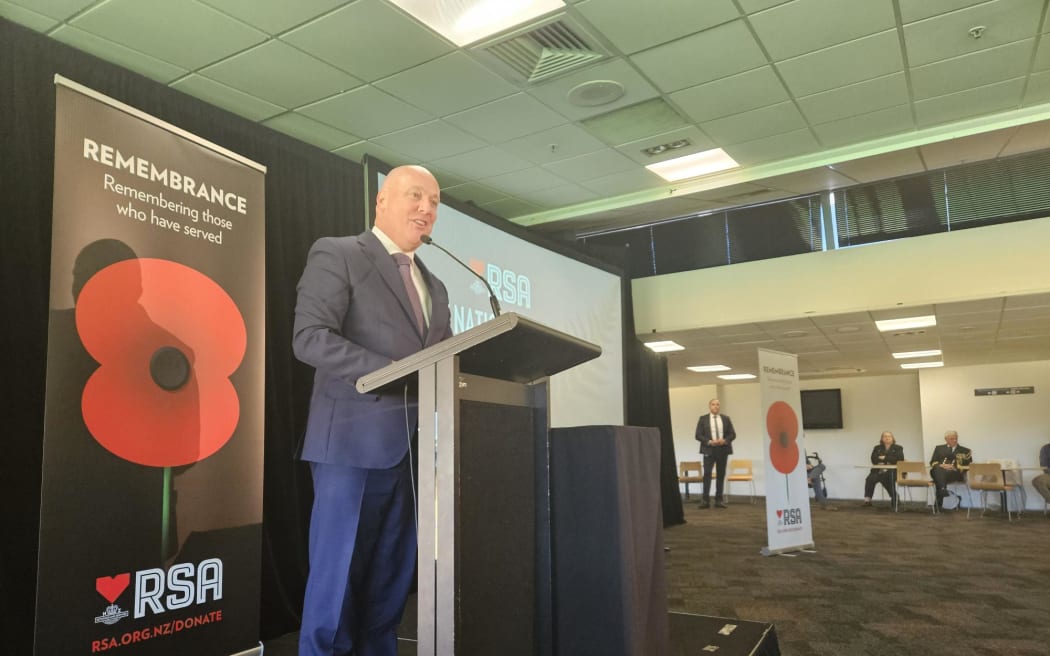 Christopher Luxon at the RSA's 108th National Council meeting in Wellington
