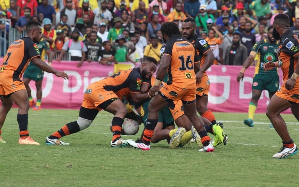 Lae Snax Tigers defeated Waghi Tumbe in the 2021 Digicel Cup final.