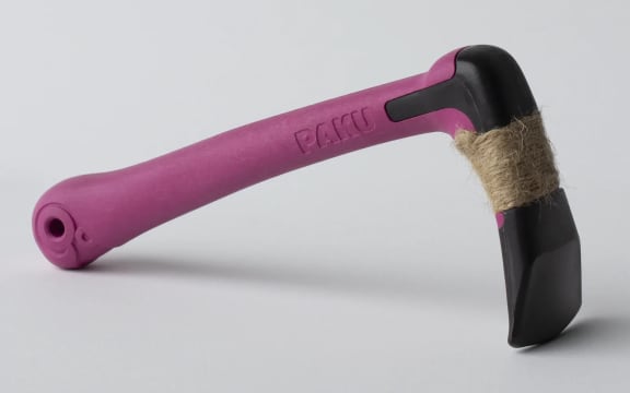 A functional toy toki (Māori chisel) made by Paku NZ