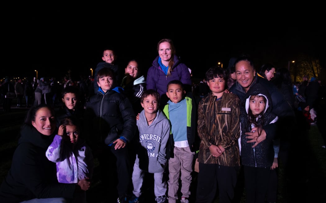 Thousands headed to the Rotorua lakefront to watch the Aronui Indigenous Arts Festival matariki drone show on 27 June 2024.