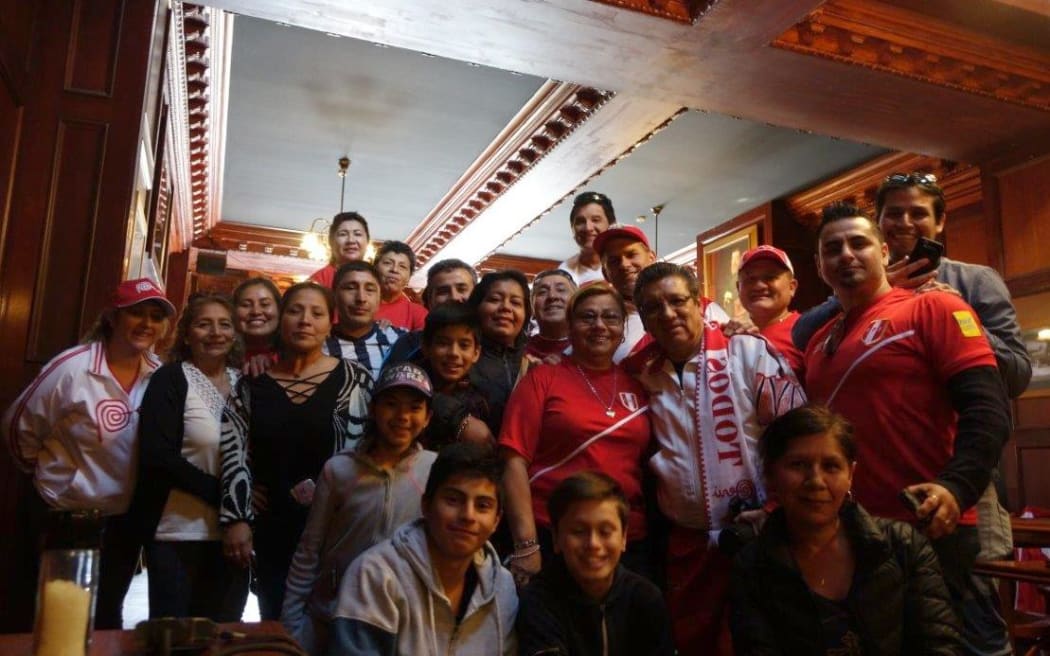 Peru fans were confident their team would win the first leg playoff.