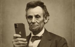 Abraham Lincoln didn’t own an iPhone, but this Chat GPT-generated image tells us otherwise.