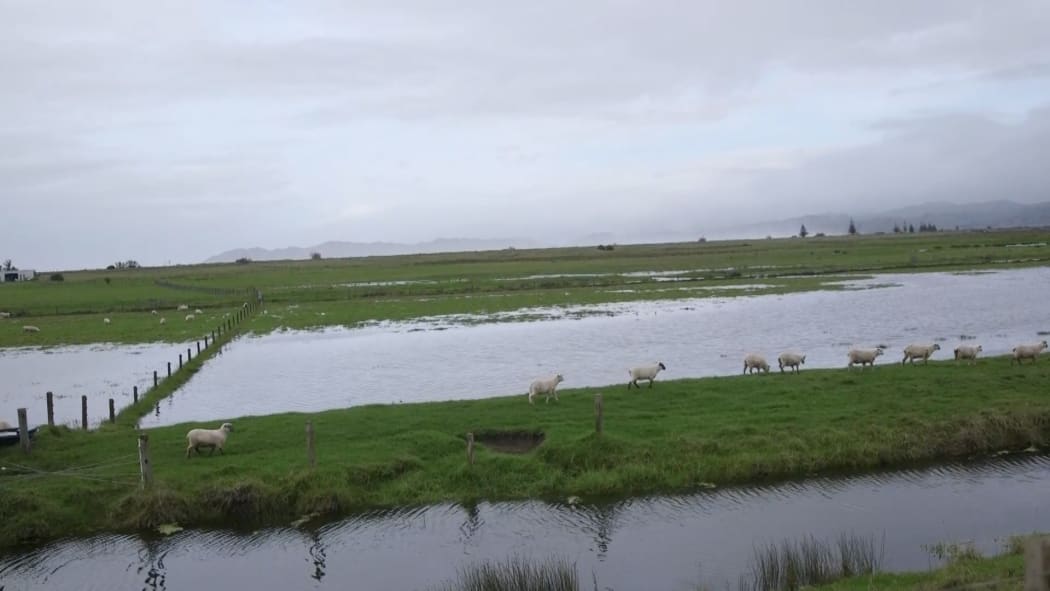 Wairoa farmland is flooded after ex-cyclone Filli hit