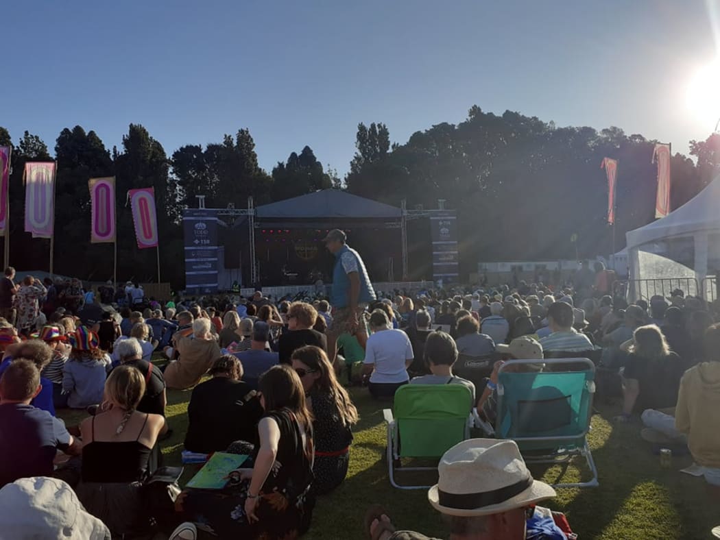 The beginning of Womad 2020 in New Plymouth tonight.