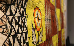 A Tongan Ngatu from Akomai Heritage group exhibition in Te Papa
