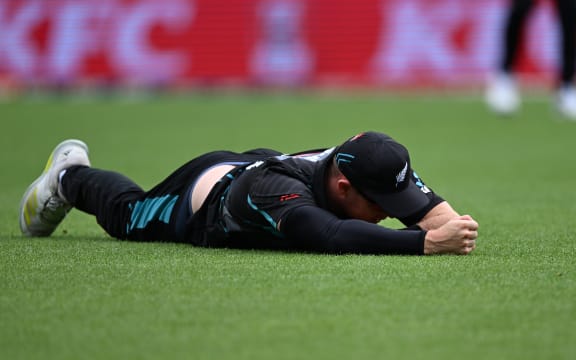 Josh Clarkson after dropping a catch during the 3rd T20 Chappell-Hadlee international between Australia and New Zealand at Eden Park.