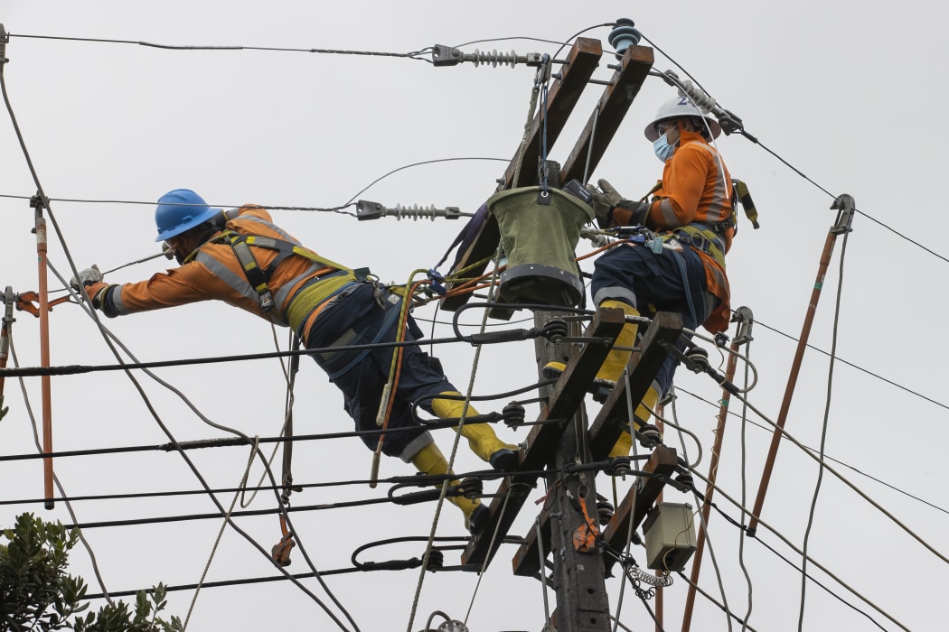 Vector crews out in storm damage repairs - Vector Limited, Auckland, New Zealand.   13  February  2022
