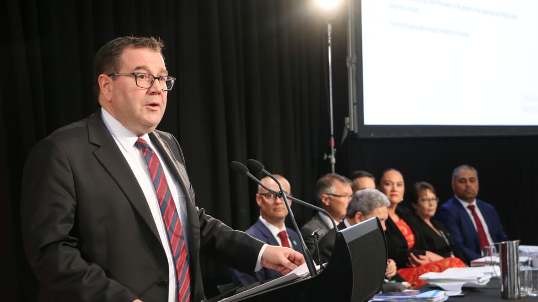 Grant Robertson delivers Budget 2019 in the lockup.