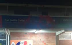 On 25 January, Tāmaki For Palestine threw red paint to signify blood on the office of the Minister of Defence Judith Collins.